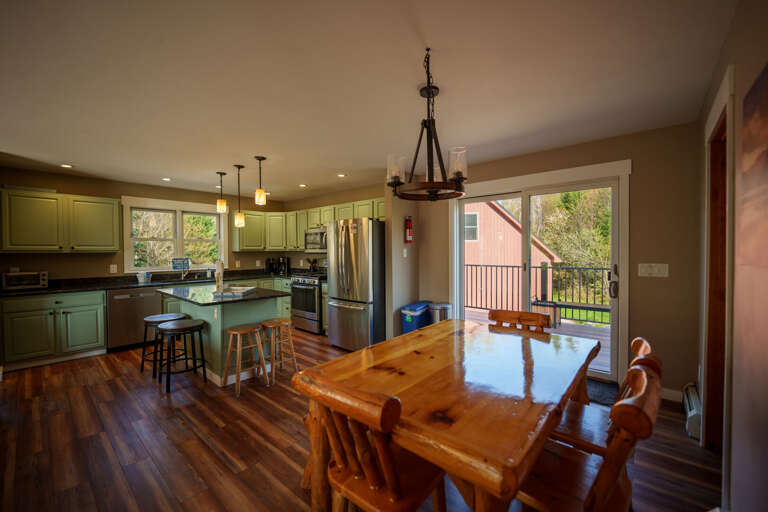 View of the kitchen from the dining area