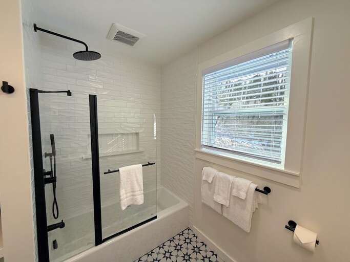 Newly remodeled bathrooms with heated floors