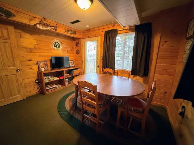 Lower level game room with TV