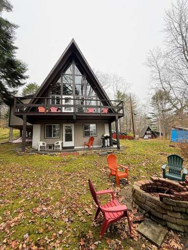 Back yard offers a fire pit