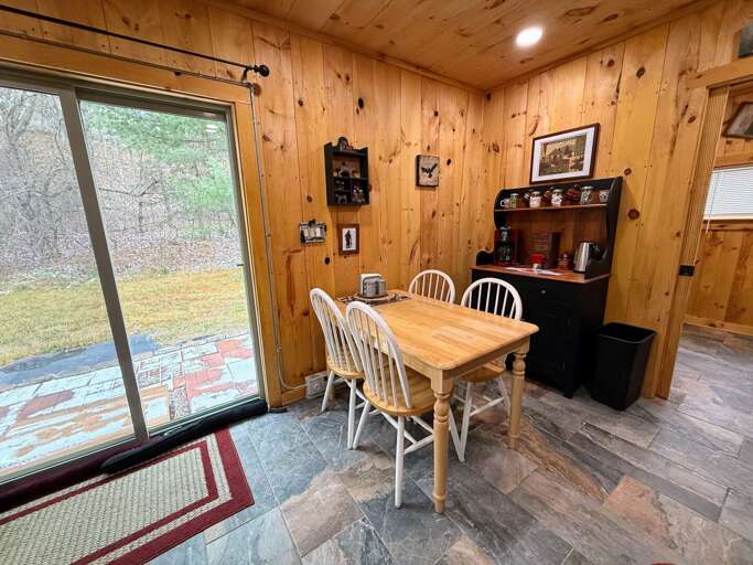 Dining area and walkout slider