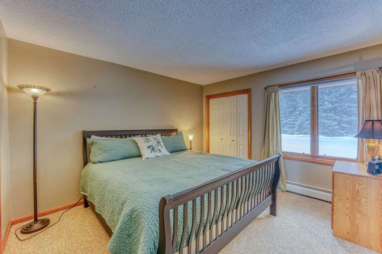 Main Level King with attached Jack and Jill Bath