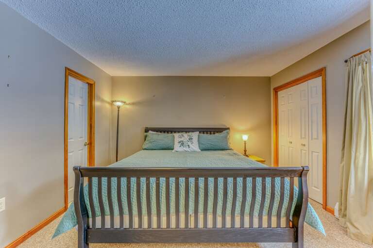 Main Level King with attached Jack and Jill Bath