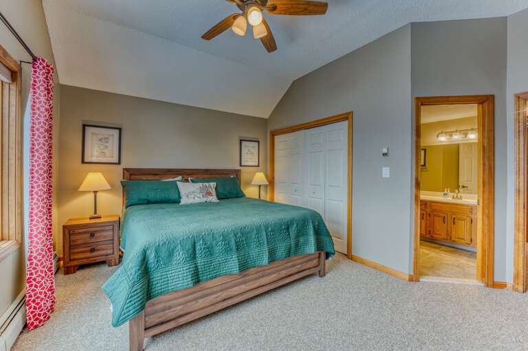 Upper Level King Bedroom with TV and Ensuite Bath