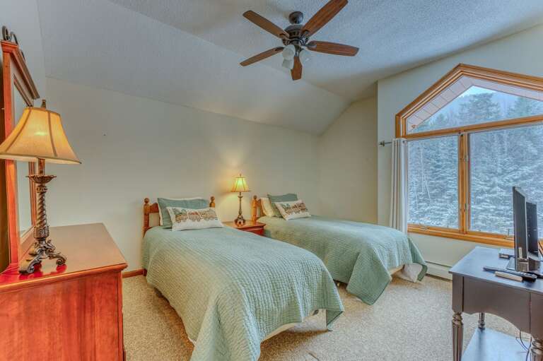 Upper Level Twin Bedroom with TV and Ensuite Bath