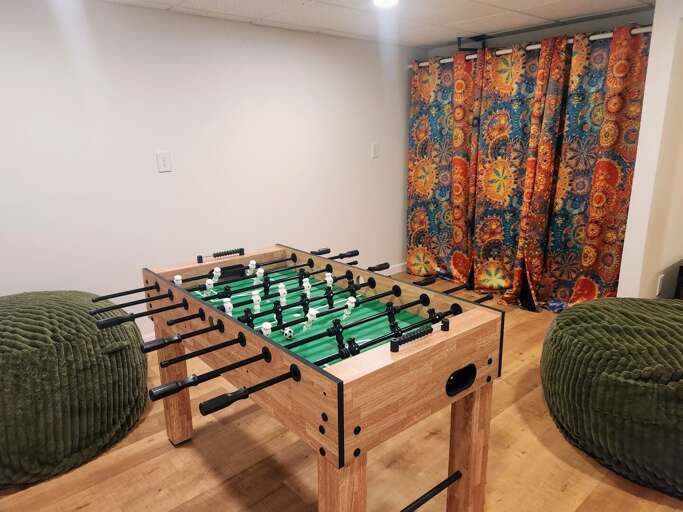Lower Level Game Room with Foosball Table