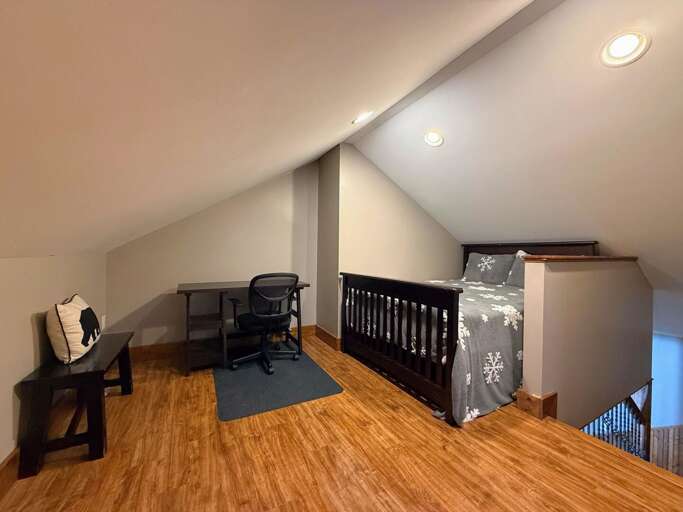 Loft Sleeping Area with Full Bed.