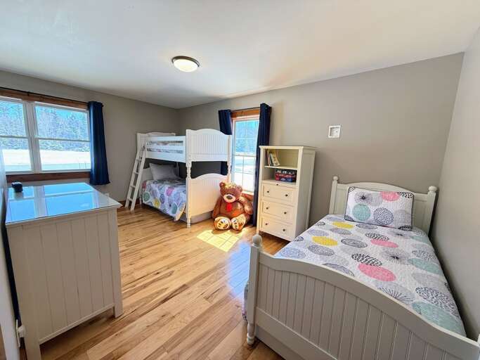 Main Level Bunk Room with Twin Bed + Twin-over-Twin Bunk
