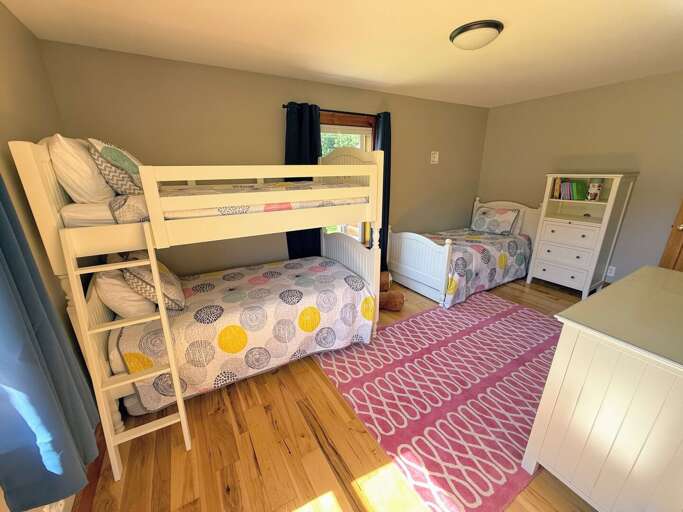 Main Level Bunk Room with Twin Bed + Twin-over-Twin Bunk