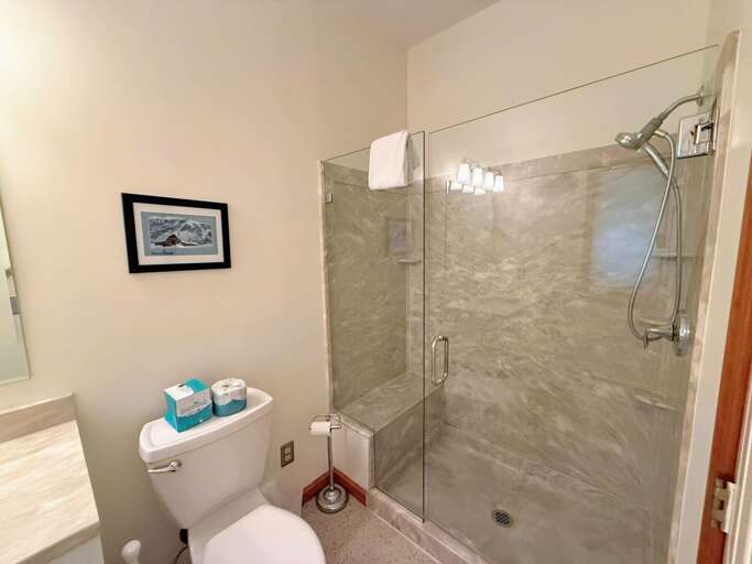 Upper Level Queen Bedroom Ensuite Bath with Walk-In Shower