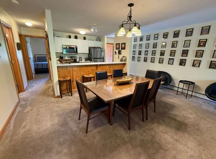 Dining and kitchen areas