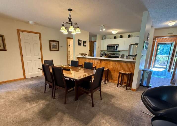 Dining and kitchen areas
