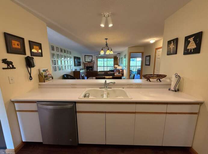 Kitchen with stainless steel appliances