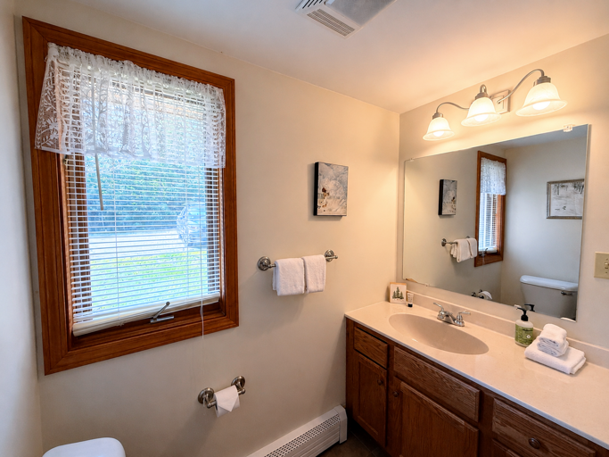 Main level half bath.