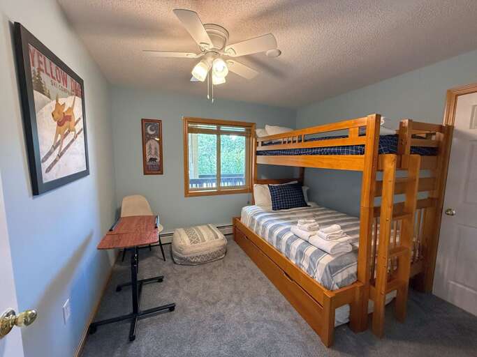 Bedroom with Twin-over-Full bunk + Twin Trundle