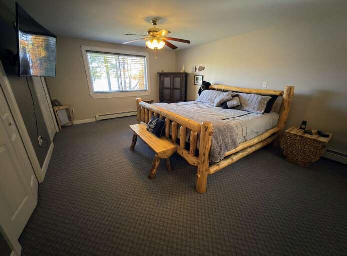 Main Level King Bedroom with Ensuite Bath and Desk