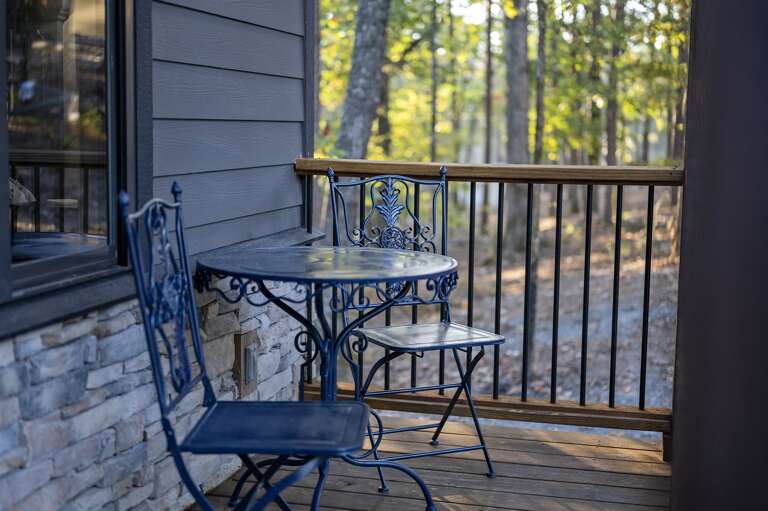 Front porch seating while you wait on other family to arrive