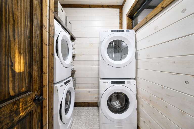 Dual washer and dryer will meet the need of your large group