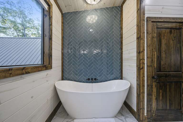 Master Bath #3 has a tub to soak in.