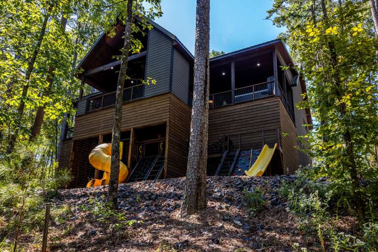 Covered deck and playset area