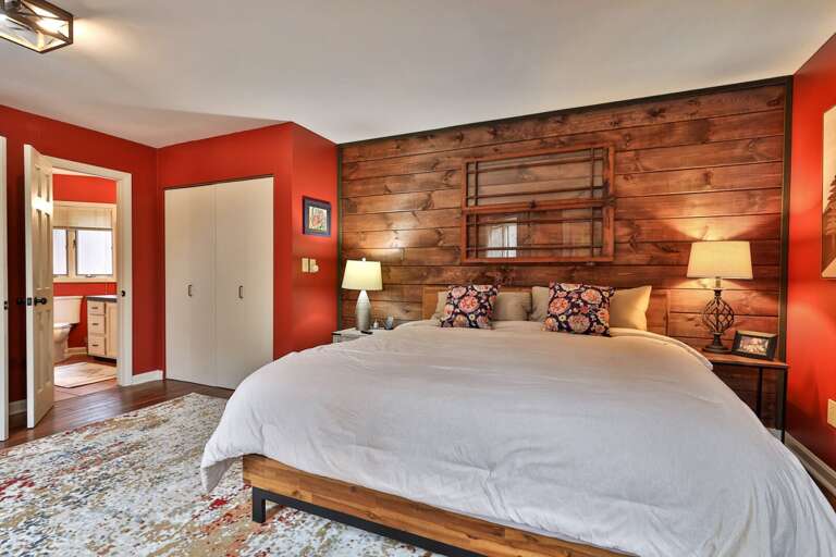 King bed with premium linens in the primary suite. Sleep until you're actually done sleeping.