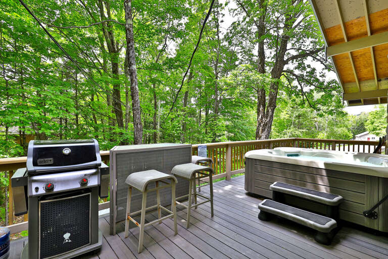 Hot tub and grill
