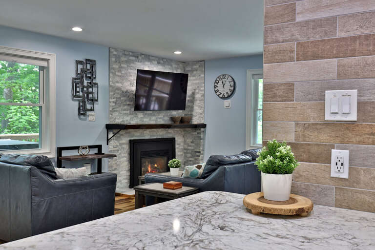 Looking into Living Room from the island