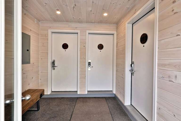 Easy, flat-ground access to your condo. No climbing stairs with your gear.