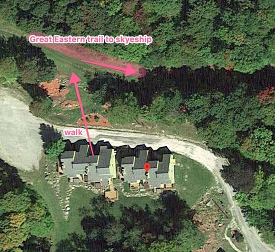 Ski On Ski Off - Right on Great Eastern trail which goes to Skyeship base! (Open weather permitting. Please check your dates or inquire.)