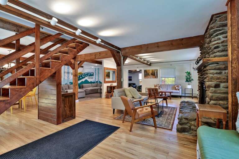 Gathering spaces flow across the main floor, so guests can spread out without feeling disconnected.