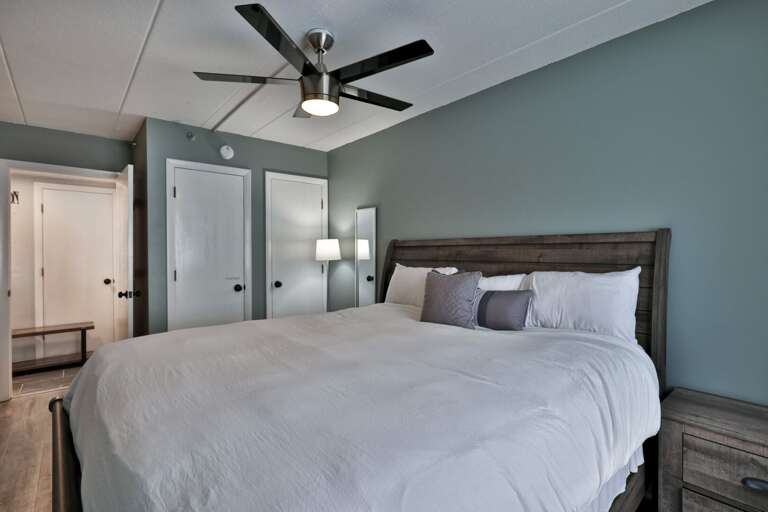 A closet and dresser mean the suitcase can stay out of the way once you arrive.