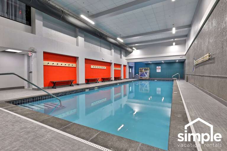 Rain, snow, or shine, there is always a place for a swim at the resort.