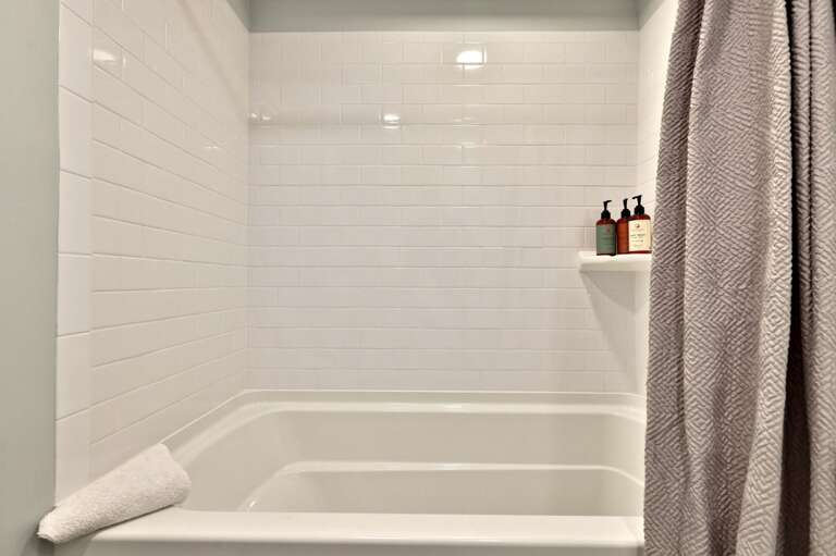 The tub-and-shower combination works for rushed mornings and slower evenings alike.