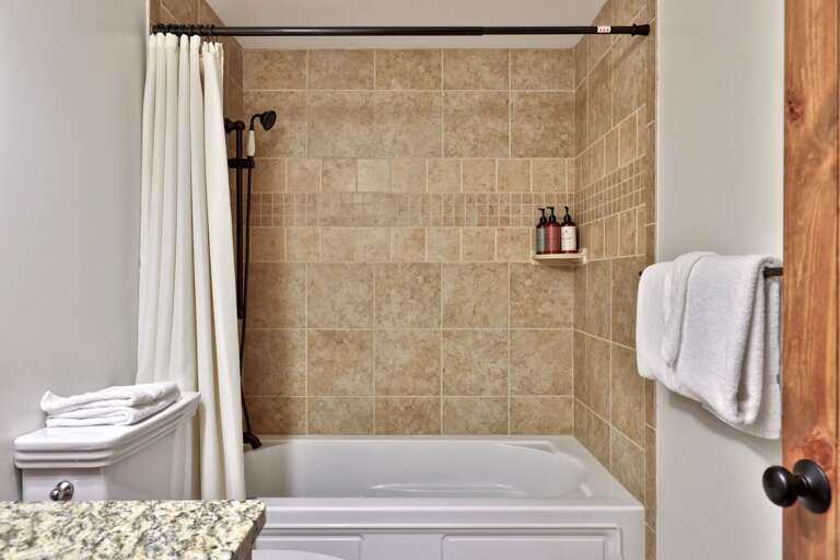 Run a bath, or use the overhead shower when the mountain is calling.
