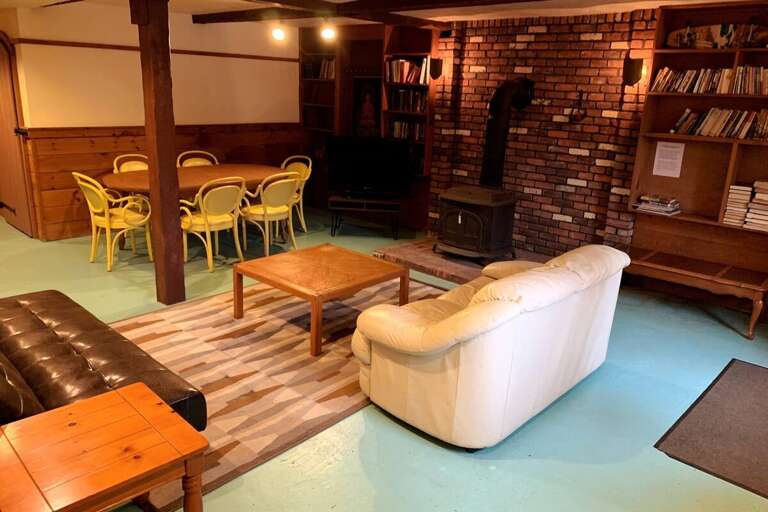 Take the conversation downstairs to a second lounge, with sofas and a table beside the bar.