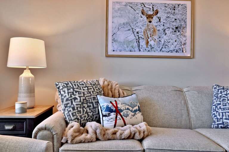 Choose a spot on the sofa and switch on the nearby lamp for an evening read.