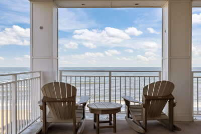 2nd Floor Ocean Front Views from your Primary Bedroom wrap around deck.