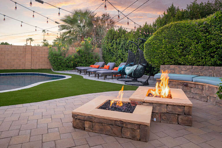Fire pit for those chilly nights. Plenty of lounge chairs to take in the sun and a heated pool - Heat is extra per day. Fire pit for those chilly nights. Plenty of lounge chairs to take in the sun and a heated pool - Heat is extra per day.