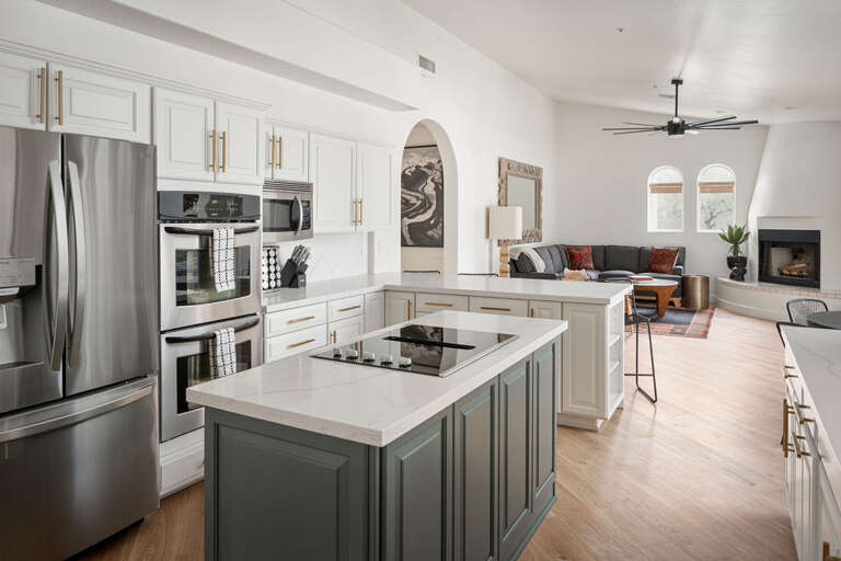 Modern Kitchen Interior With Living Space Modern Kitchen Interior With Living Space