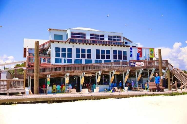 Beachfront Building With Balconies And Shops Beachfront Building With Balconies And Shops