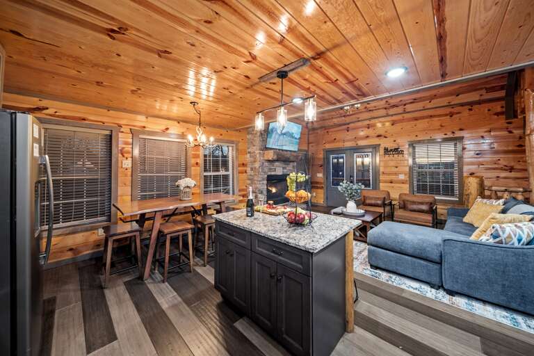 Open concept living spaces