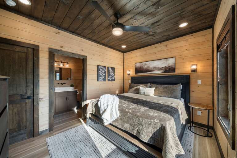 Three king suites with private baths and luxury bedding