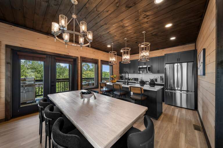 Elegant formal dining area — perfect for family dinners or holiday feasts.