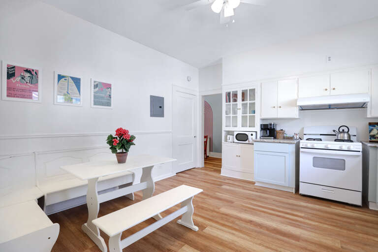 Kitchen area with additional table seating