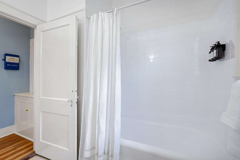 Shower essentials provided (shampoo, conditioner, and body wash)