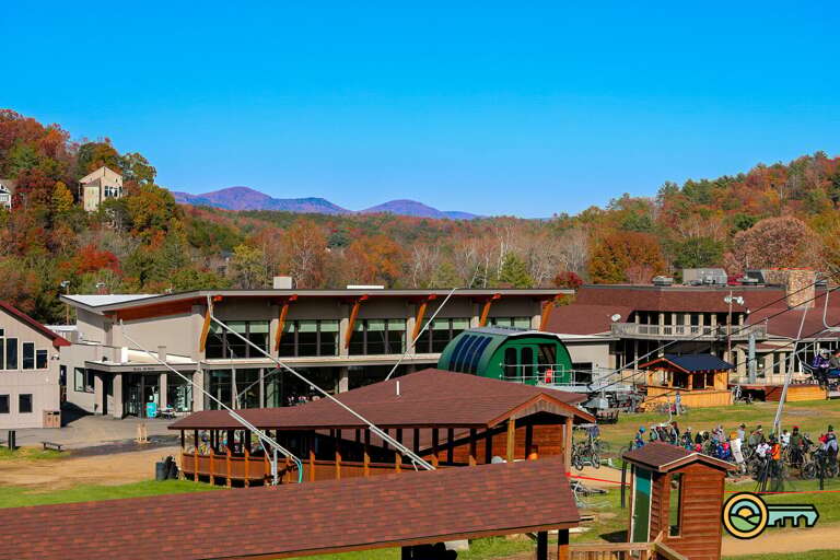 View of Bryce Resort lodge and ski lift