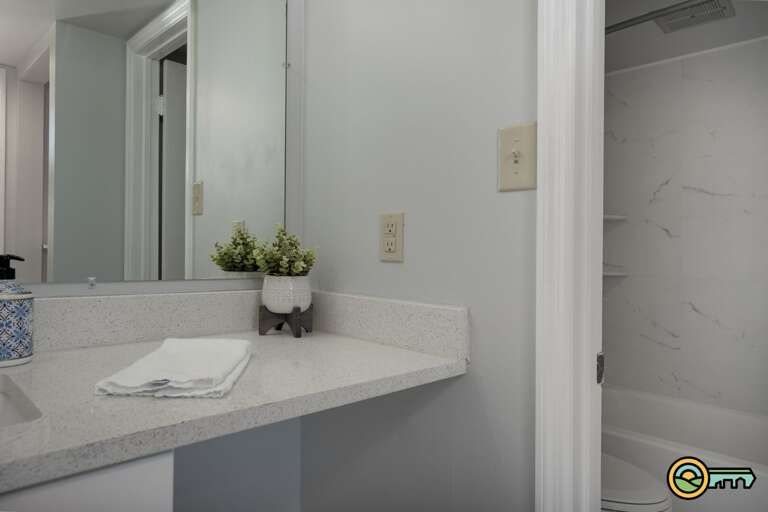 Renovated powder room & bathroom