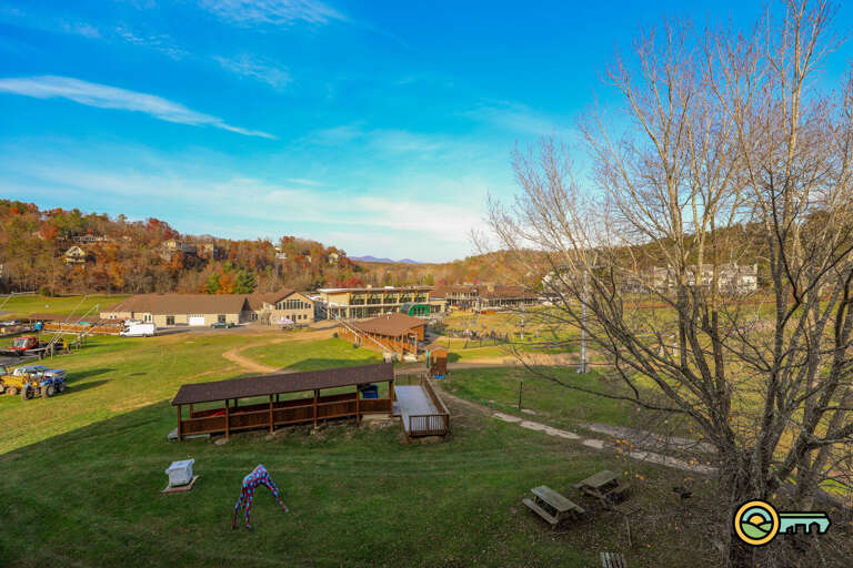 View of ski slopes and Bryce Resort lodge