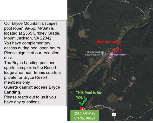 Bryce Mountain Escapes Informational Map With Text And Labels Bryce Mountain Escapes Informational Map With Text And Labels