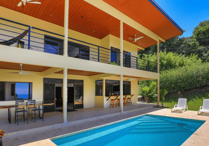 Modern House With Pool And Balcony